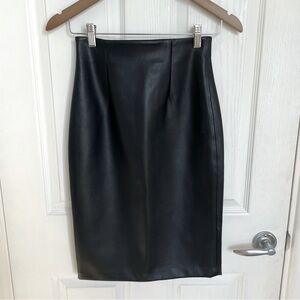 MARCIANO Faux leather midi pencil skirt